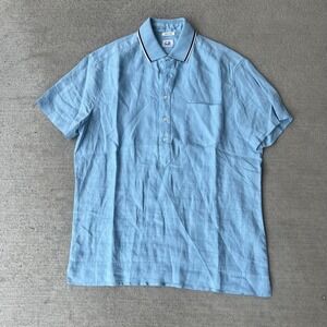 C.P. Company Men's Short Sleeve Polo Shirt Blue Size M Made in Italy